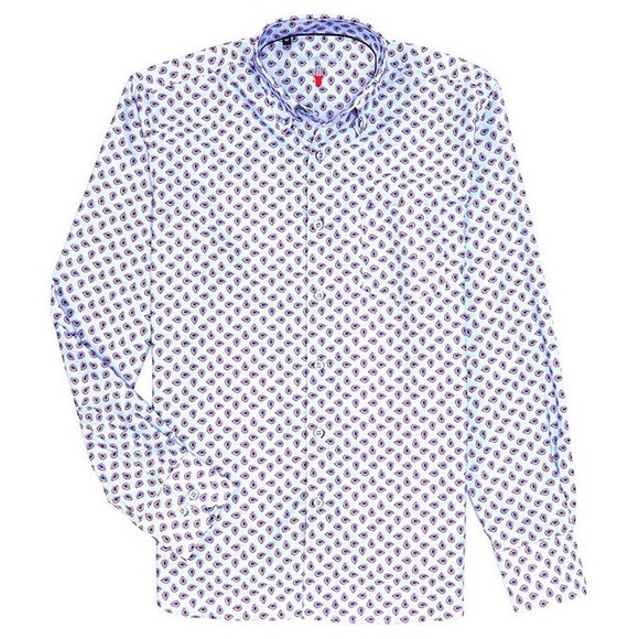 Luchiano Visconti Mini-Paisley Performance Stretch Shirt, Medium * men971 - Picture 1 of 1